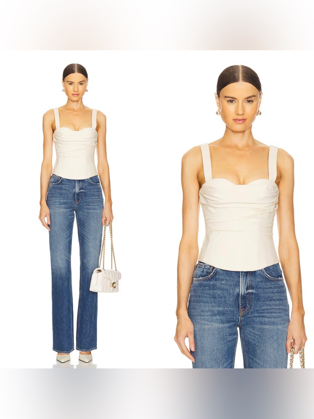 NWT LPA Roselle Corset Top in Ivory